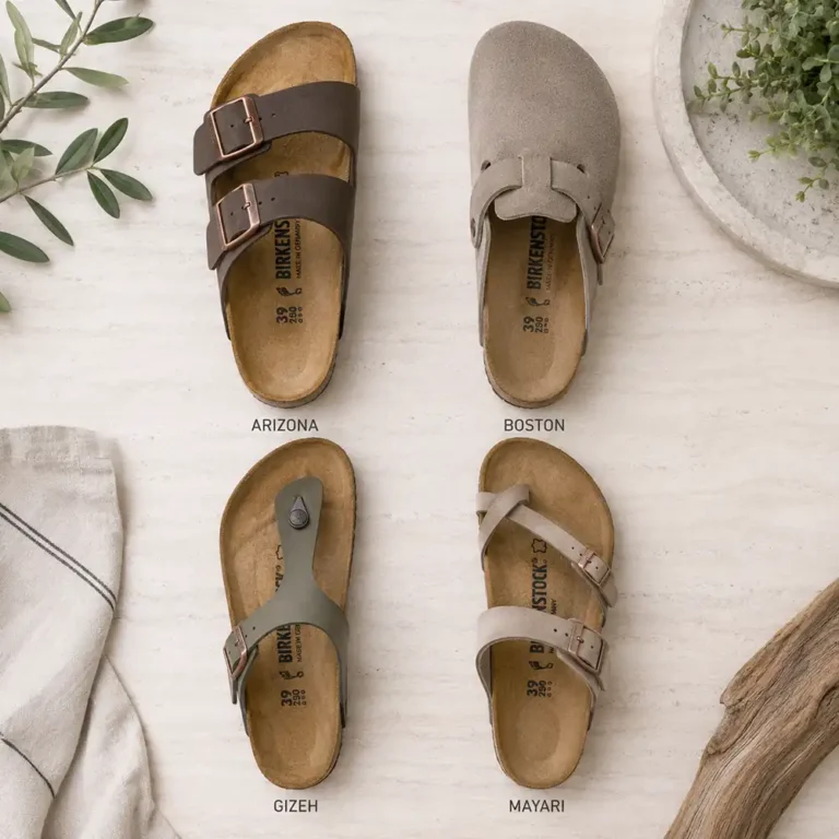 Birkenstock Arizona, Boston, Gizeh and Mayari styles at Bicester Village