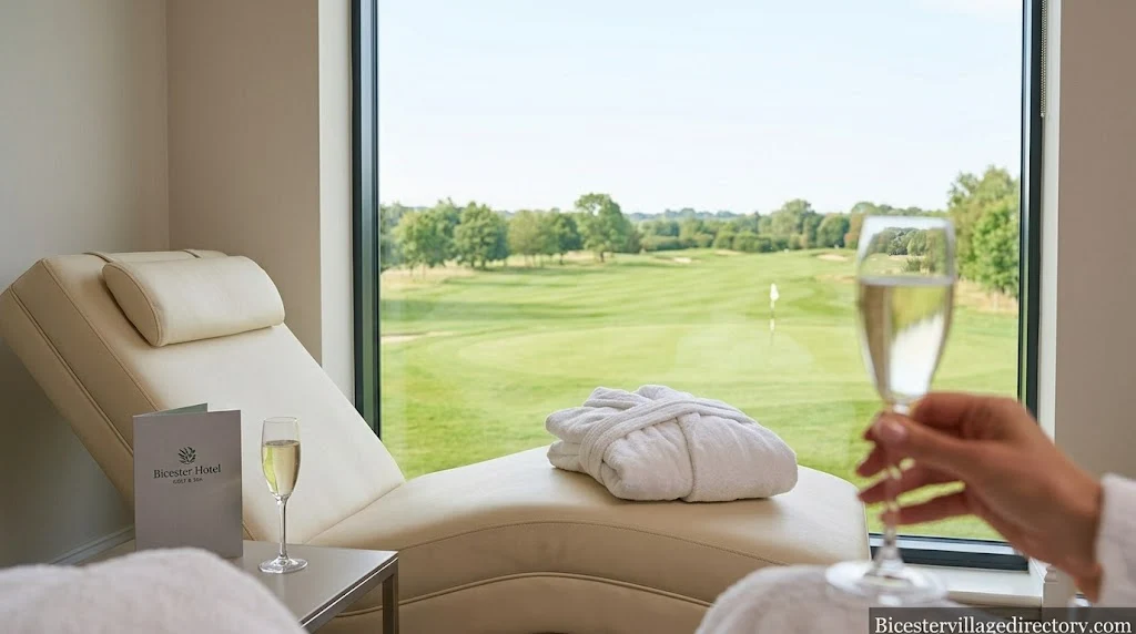 Luxurious countryside spa retreat and golf hotel in Oxfordshire, located just a short drive from Bicester Village.